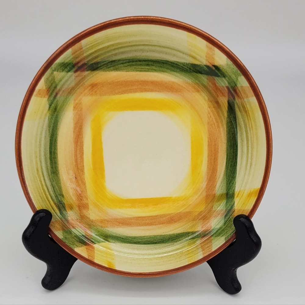 Vintage Vernonware Homespun Set of 5 Dessert Plates 6.25 Hand-painted USA